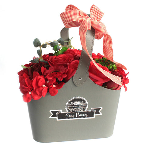 Luxury Soap Flower Bouquet Basket Mothers Day